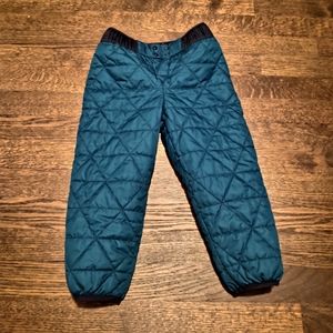 Patagonia reversible children's snow pants.